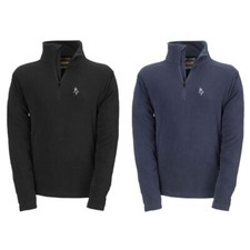 FELPA MAGLIA UOMO MICROPILE WOLF DA LAVORO MEZZA ZIP NERO/BLU TG.M-XXXL KAPRIOL