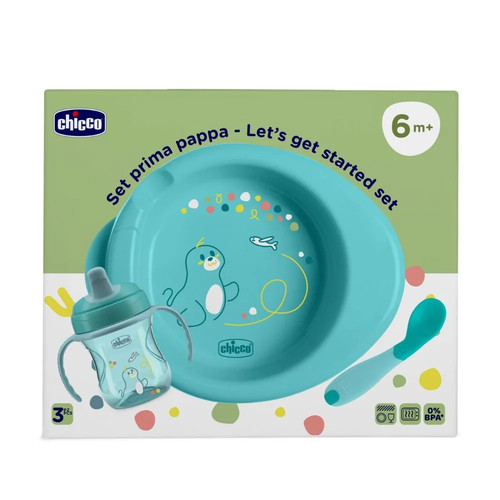 Chicco set prima pappa - chicco, 6m+