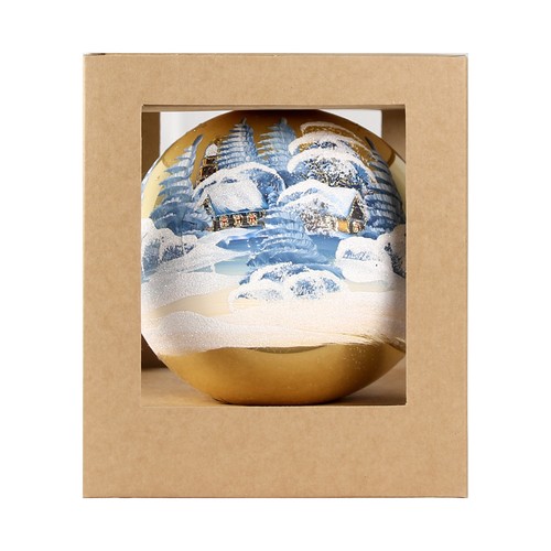 Sfera vetro decorata mano - di, a