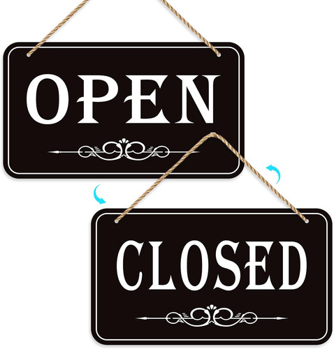 Open closed signs for - open,
