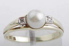 Anello perle Akoya oro giallo