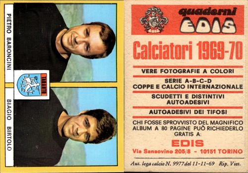 Edis 1969 calciatori - edis,