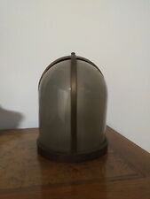 Vecchia lampada nautica da parete in rame e ottone e vetro