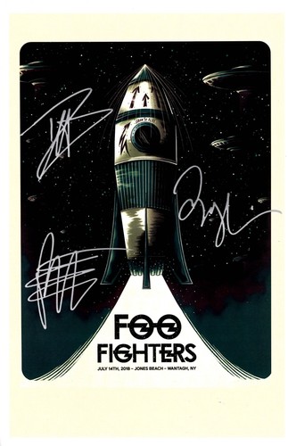 Poster firmato foo fighters - foo,