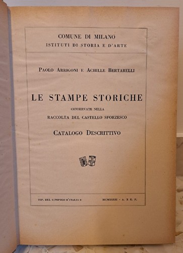 Arrigoni bertarelli stampe - bertarelli,