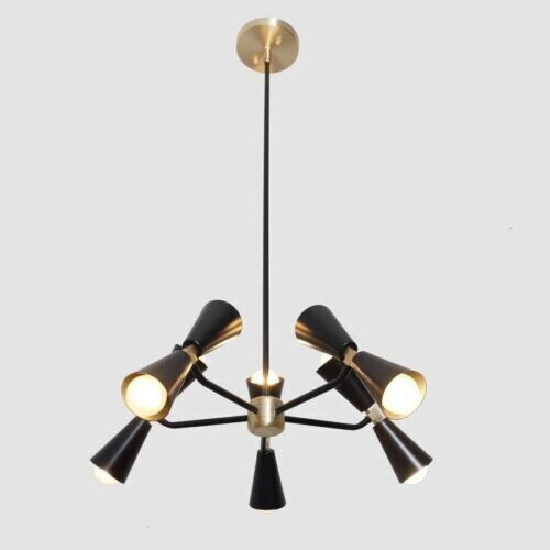 Lampadario moderno nero atomic - nero,