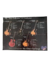Poster Vintage 1993 Gibson "THE BASS COLLECTION" 24"x18" BB King Back Leggi