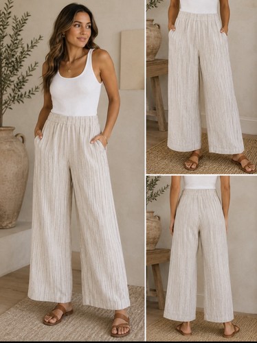 Pantalone donna gamba larga
