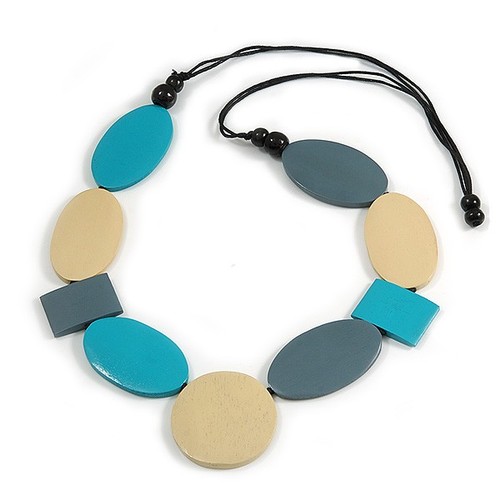 Collana lunga con - , perle