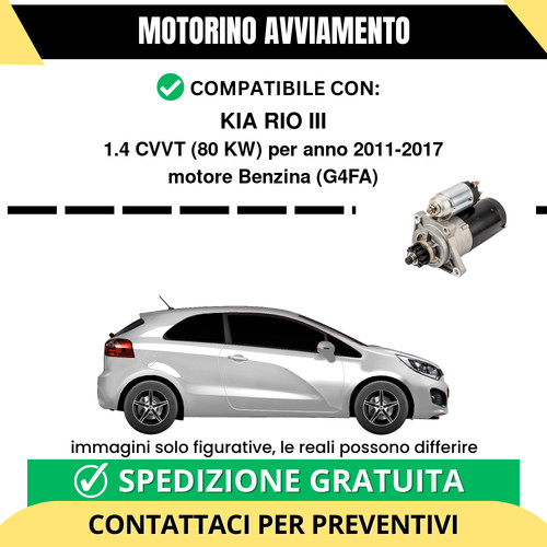 Motorino avviamento kia rio - motorino,