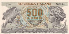 500 LIRE ARETUSA  DECR
