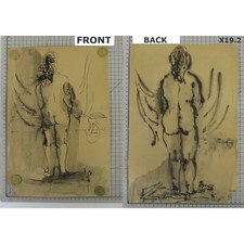 VINTAGE DRAWING 1960s FEMALE