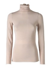 Pura P0714M Dolcevita donna in cashmere a manica lunga - nudo