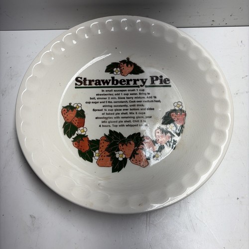 Vintage strawberry pie plate - strawberry,