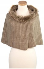 Poncho scialle con cappuccio