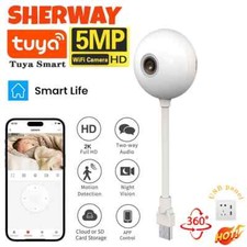 Tuya 5MP Mini Telecamera di Sicurezza WiFi Luce USB Interno IP Cam per Animali Domestici Baby Monitor