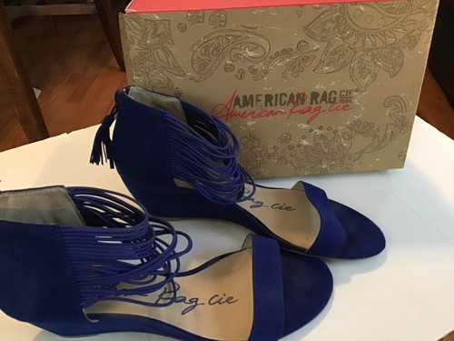 Sandali con zeppa - blu,