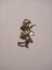 SPILLA FORMA FIORE METALLO 925 VINTAGE D'EPOCA MODA DONNA 