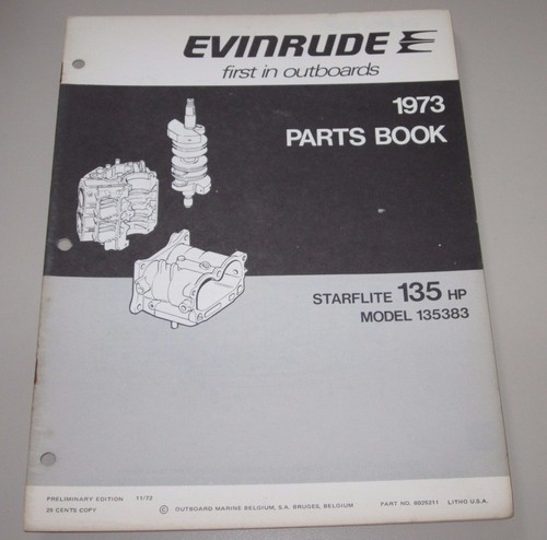 Parts book evinrude starflite - parts,