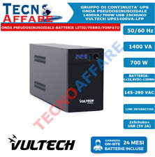 Gruppo di Continuità UPS 1400VA 700W AVR PC DVR Stabilizzatore Vultech 