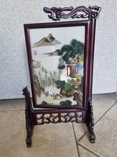 Decorazione Cinese con Pannello Girevole In Vetro E Struttura In Legno