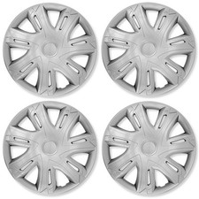 Set 4 Copricerchi 15 Pollici N-Power Coppe Ruota Argento Universali per Opel