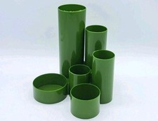 PORTAPENNE/MATITE DA SCRIVANIA DESIGN-MADE WEST GERMANY-ANNI 70-PLASTICA-VINTAGE