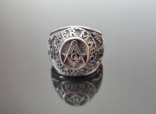 Massonico anello argento - anello,