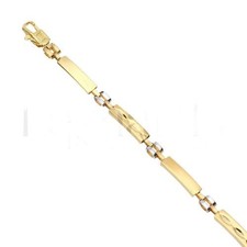 Bracciale uomo a piastre oro
