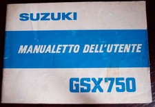 Suzuki GSX750 1979, manuale