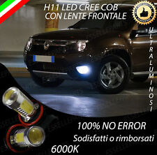 COPPIA LAMPADE FENDINEBBIA H11 LED CREE COB CANBUS DACIA DUSTER 6000K NO ERROR