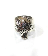 ANELLO TESCHIO ARGENTO 925% UOMO DONNA macabro Fascia unisex