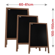 Lavagna Nera da Gesso con Cavalletto – Struttura in Legno [3xDIMENSIONI]