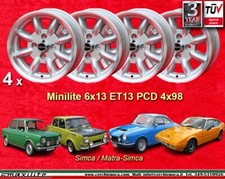 4 Cerchi Minite 6x13 Simca