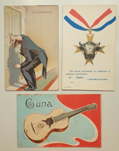 3-CARTOLINE-D'EPOCA-ANTICHE-IL