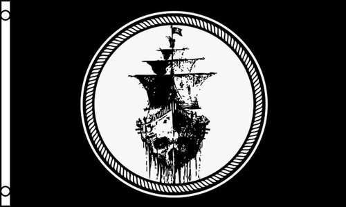 Bandiera pirata mare - bandiera, nero