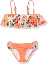 Billabong 266861 Set da bagno due pezzi con volant da spiaggia per bambina taglia 6X