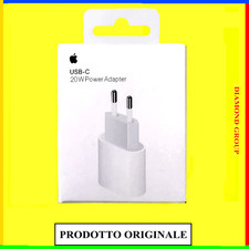 APPLE CARICATORE ORIGINALE CARICABATTERIA per iphone 12 13 14 15 16 17 spina 20W