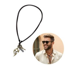 Collana IN Pelle Con Tribale