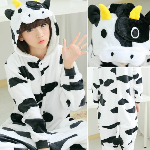 Costume pigiama mucca latte