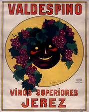 Poster vino sherry faccia