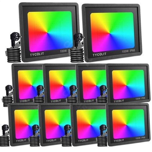 10x 100w rgb - led, proiettore