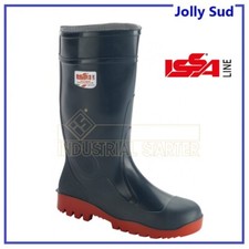 Stivali da Lavoro Uomo Blu Antinfortunistica in Gomma Impermeabili di Sicurezza