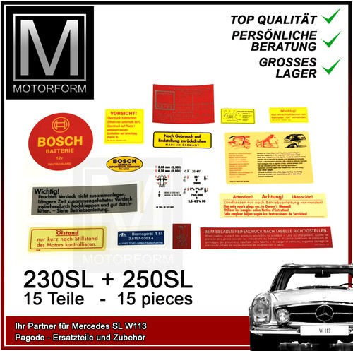 Mercedes w113 pagoda adesivi - pagoda,