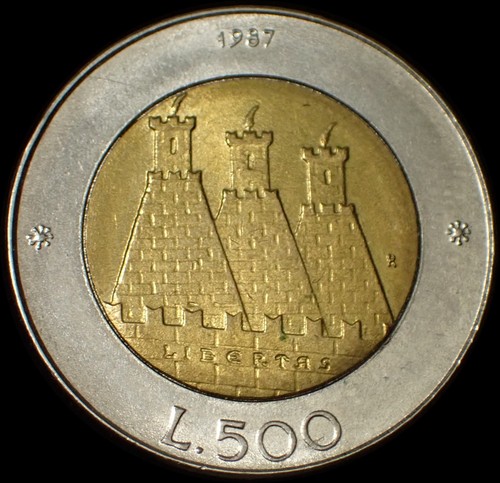 Moneta 500 lire san marino - 500,