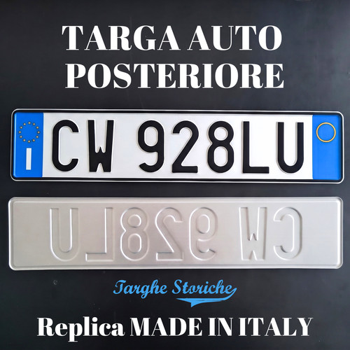 Replica targa auto posteriore - targa,