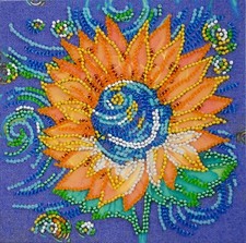 Kit ricamo perline girasole -