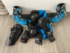 Pattini In Linea Bambini Roller Oxelo Nr. 32-34 Completi Di Sacca E Protezioni