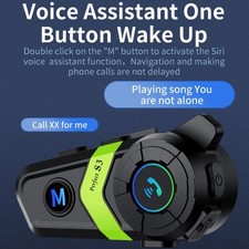 Auricolare Bluetooth S3 per casco moto integrale e mezzi argento