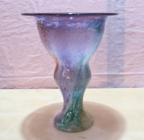 Vaso vetro viola blu verde - vetro,